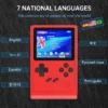 Language settings screen on the GB300 game console displaying 7 language options.