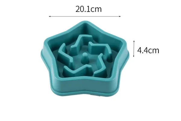 Star-shaped feeder bowl's measurements