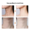 Before and after comparison images showing the visible reduction of neck lines with beauty treatment