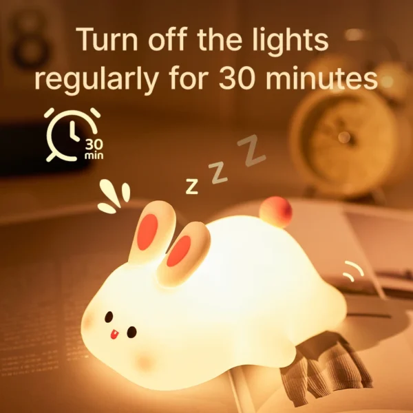 Rabbit nightlight with sleep timer function.