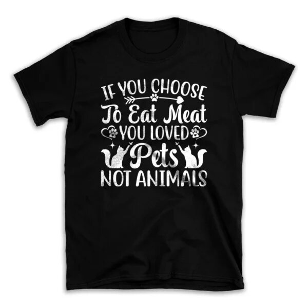 If You Choose to Eat Meat You Loved Pets not animals