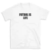 FUTBOL IS LIFE - White T-shirt for Men and Women - Black Quote Text Design - Soft Cotton Graphic Tee - Comfortable Unisex T-Shirt