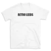 RETRO LEEDS - White T-shirt for Men and Women - Black Quote Text Design - Soft Cotton Graphic Tee - Comfortable Unisex T-Shirt