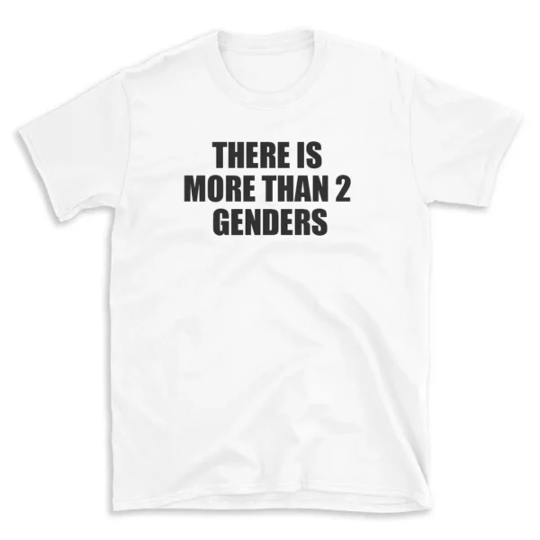 THERE IS MORE THAN 2 GENDERS - White T-shirt for Men and Women - Black Quote Text Design - Soft Cotton Graphic Tee - Comfortable Unisex T-Shirt