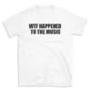 WTF HAPPENED TO THE MUSIC - White T-shirt for Men and Women - Black Quote Text Design - Soft Cotton Graphic Tee - Comfortable Unisex T-Shirt