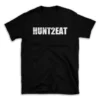 HUNT2EAT- Black T-shirt for Men and Women - White Quote Text Design - Soft Cotton Graphic Tee - Comfortable Unisex T-Shirt