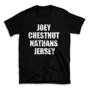 JOEY CHESTNUT NATHANS JERSEY- Black T-shirt for Men and Women - White Quote Text Design - Soft Cotton Graphic Tee - Comfortable Unisex T-Shirt